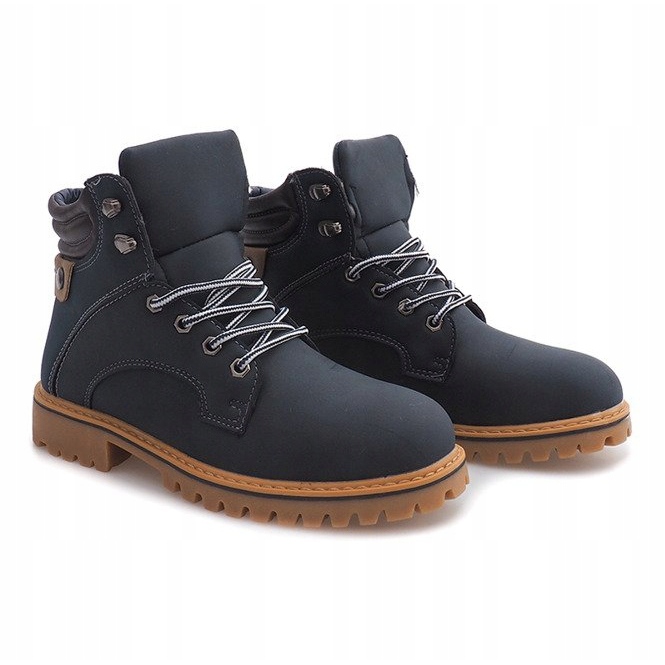 Warm Timber Boots SJ8043 Marineblau navy blau 1