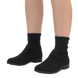 Wildleder Booties Jodhpur XQ99 Schwarz 1