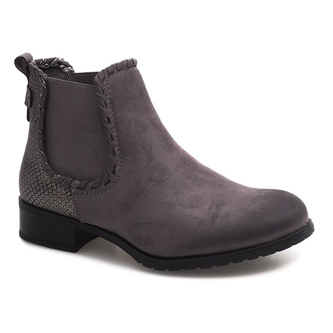 Warme Stiefel C307 Grau 2