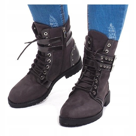 Wildleder Booties A-52 Grau 2