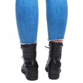 Schnürstiefel V-7 Schwarz 2