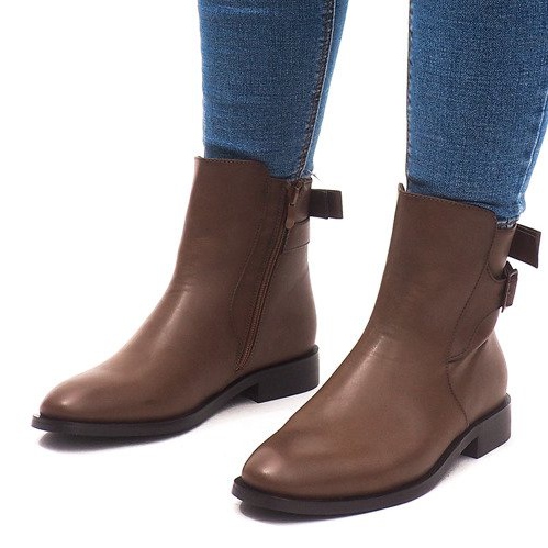 Solide, isolierte Chelsea Boots 740 Camel braun 1