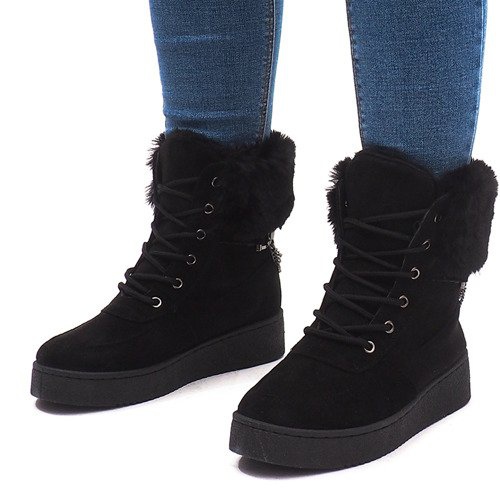 Warme Turnschuhe 16-560 Schwarz 1