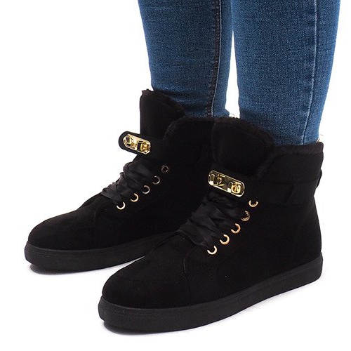 BM Warme Sneaker BOK-1122 Schwarz 1