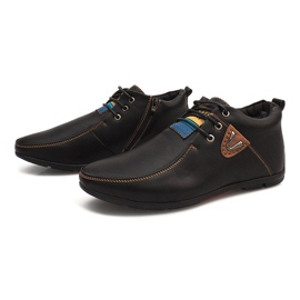 Hohe Warme Stiefel Gebunden WF622-3 Schwarz 2