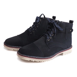 Hochgewärmte Schnürschuhe M589 Granat navy blau 1