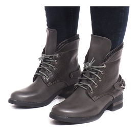 Modische Stiefel V-7 Grau 2