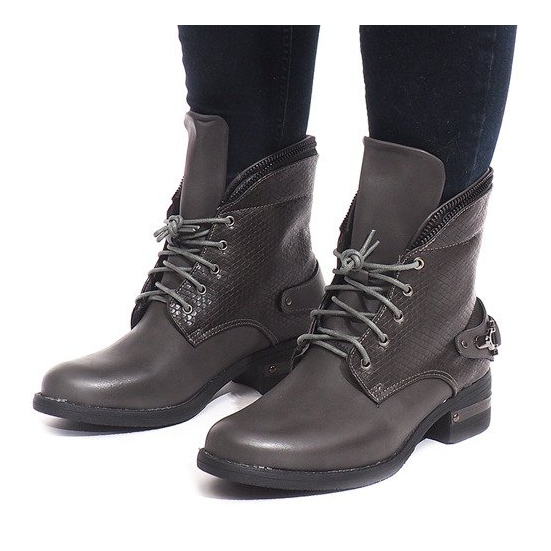 Modische Stiefel V-7 Grau 2