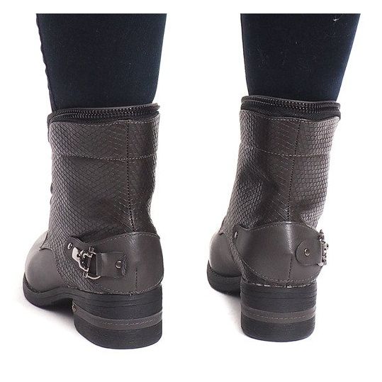 Modische Stiefel V-7 Grau 1