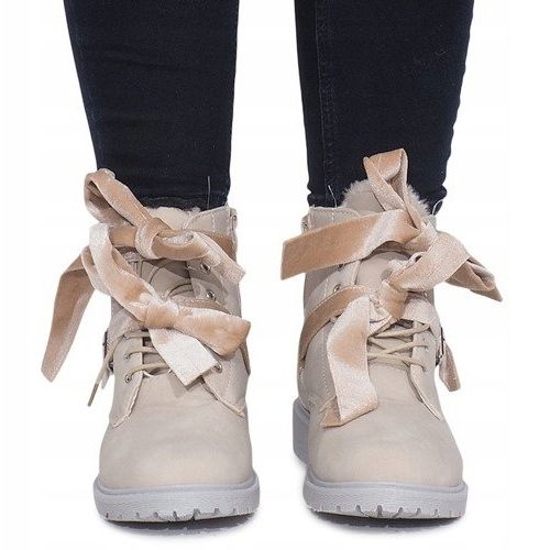 Warme extravagante Stiefel TL0129-4 Beige 1