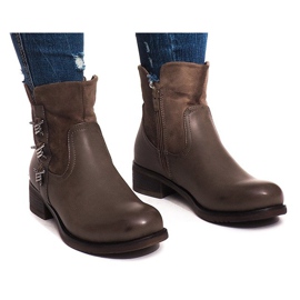 Warme Stiefel 4417 Khaki mehrfarbig grün 1