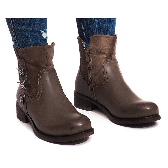 Warme Stiefel 4417 Khaki mehrfarbig grün 1