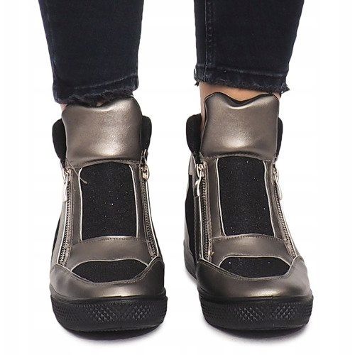 Keil Turnschuhe TL020-3 schwarz grau 1