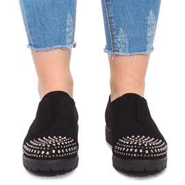 Modische Schuhe mit Nieten 22-2 Schwarz 1