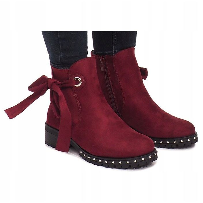 Wildlederstiefel DR1798-64 Burgund rot 2