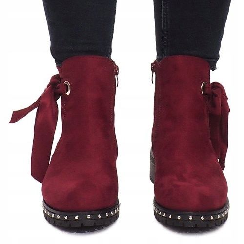 Wildlederstiefel DR1798-64 Burgund rot 1