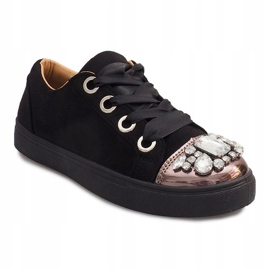 Reich verzierte Sneakers 6192 Schwarz 1