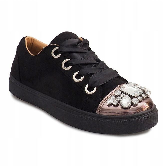 Reich verzierte Sneakers 6192 Schwarz 1