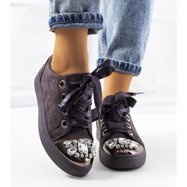 Reich verzierte Sneakers 6192 Grau 1