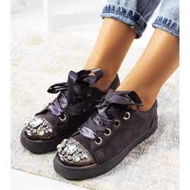 Reich verzierte Sneakers 6192 Grau 2