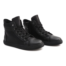 High Shiny Sneakers TL510-1 Schwarz 1