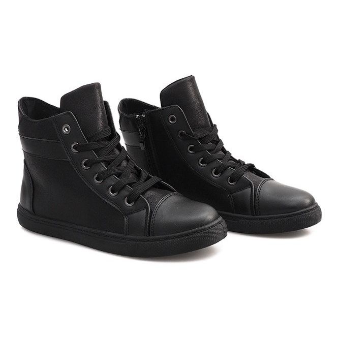 High Shiny Sneakers TL510-1 Schwarz 1