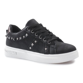 Schwarze Sneaker mit Lucette-Nieten 2