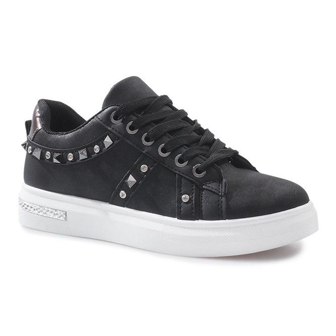 Schwarze Sneaker mit Lucette-Nieten 2