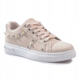 Beige Sneakers mit Lucette-Nieten 1
