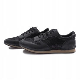 Schwarze Sneakers mit Spitze Lou 1