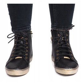 Schwarze Maud Sneakers mit Lochmuster 2