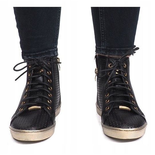 Schwarze Maud Sneakers mit Lochmuster 2