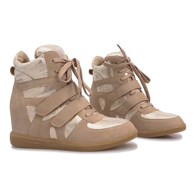 Beige Keilsneaker 1628 1
