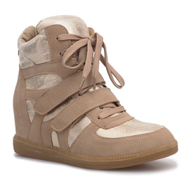Beige Keilsneaker 1628 2