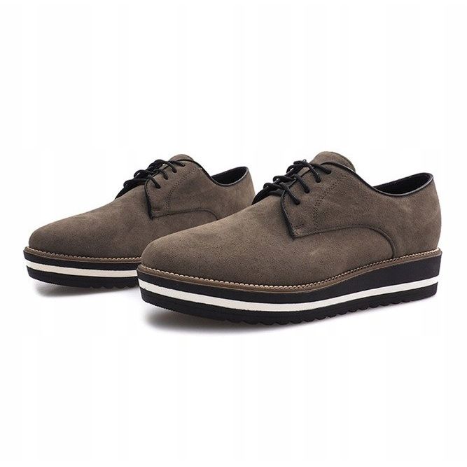 Olivgrüne Schnürschuhe von Paulette khaki 2