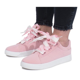 Rosa Sneaker mit Sabine-Schleifen 1