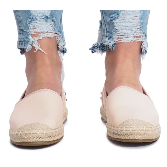 Rosa Espadrilles mit Dolita-Nieten 1