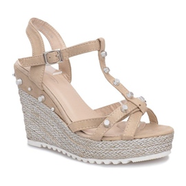 Beige Keilsandalen Chillin Espadrilles 1