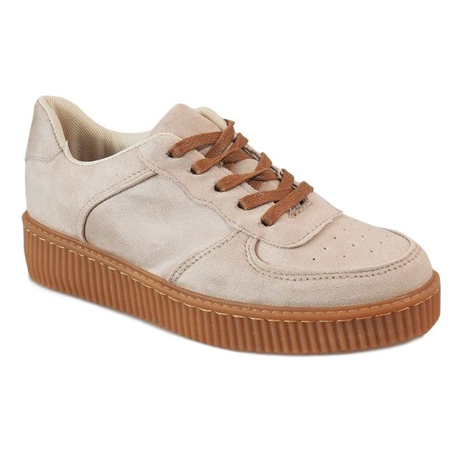 Beige Creeper zum Schnüren 7-K3568B 1
