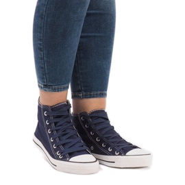 Marineblaue hohe Sneakers TL03 1