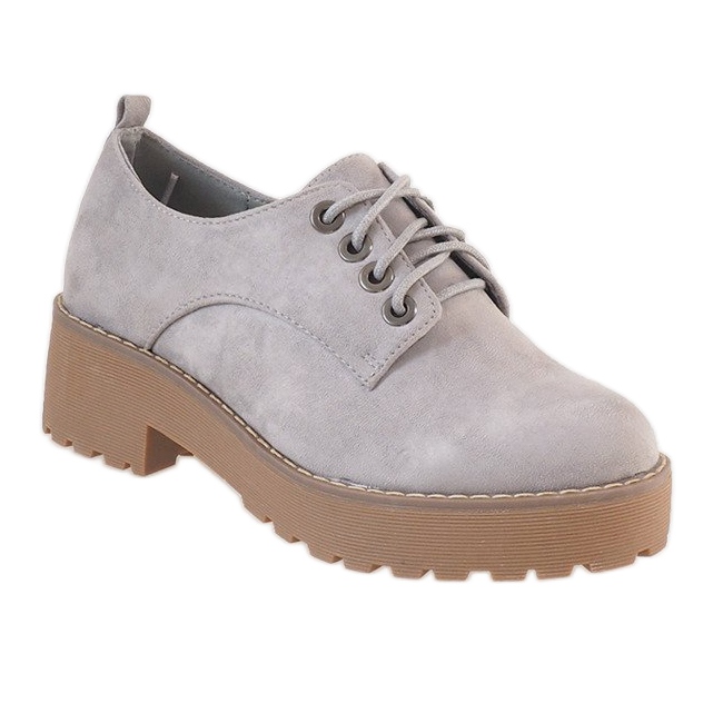 Graue Schuhe mit hohen Absätzen LL183 1