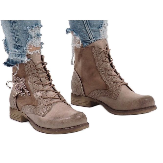 Rosa Stiefel mit einem Stift F2322 mehrfarbig 2