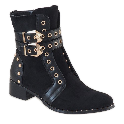 Schwarze Wildlederstiefel 9243 1