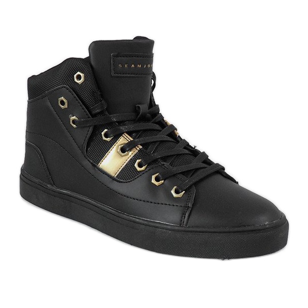 Schwarze hohe Herren-Sneaker SM1486-001 1