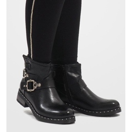 SDS Schwarze Wickelstiefel 7313-PA 1