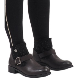 Marquiiz Schwarze verzierte Stiefel BY95 1