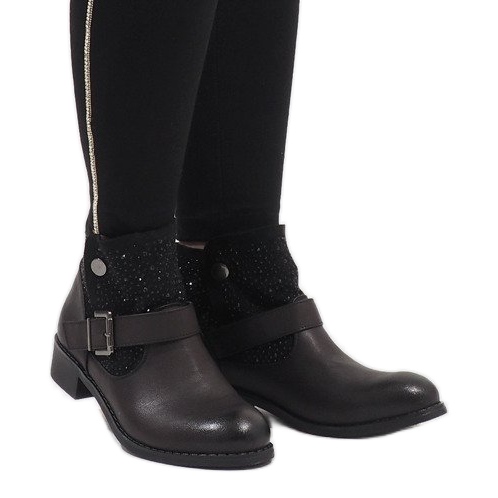 Marquiiz Schwarze verzierte Stiefel BY95 2