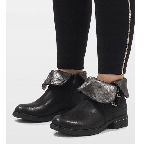 Marquiiz Schwarze Wickelstiefel F2083 1