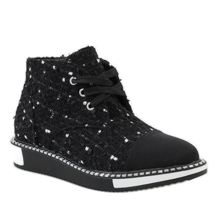 Schwarze TS1811 Schnürstiefel 1