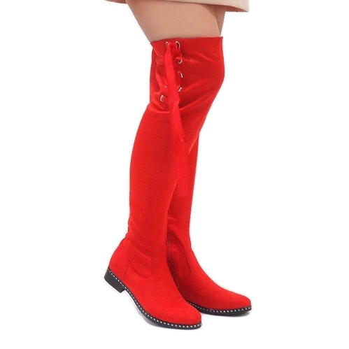 Foreverfolie Rote isolierte Wildlederstiefel H308 1